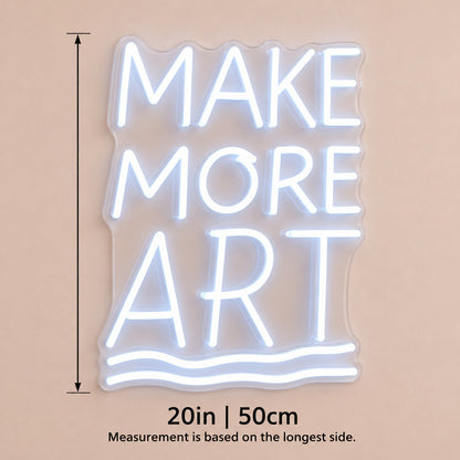 Make More Art LED Neon Sign - size guide