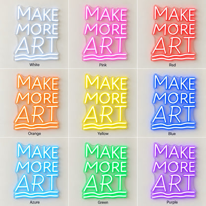 Make More Art LED Neon Sign - nine-color grid