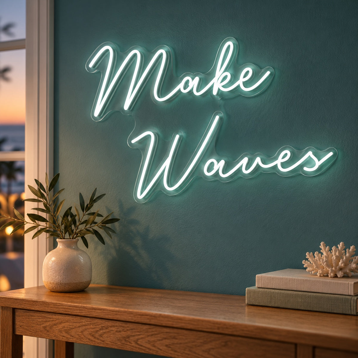 Make Waves LED Neon Sign - advertising view