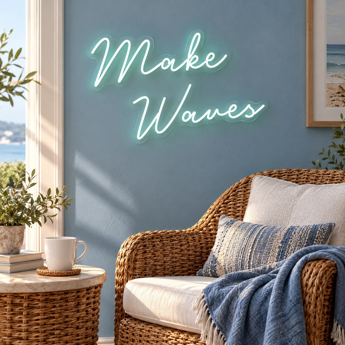 Make Waves LED Neon Sign - lifestyle view