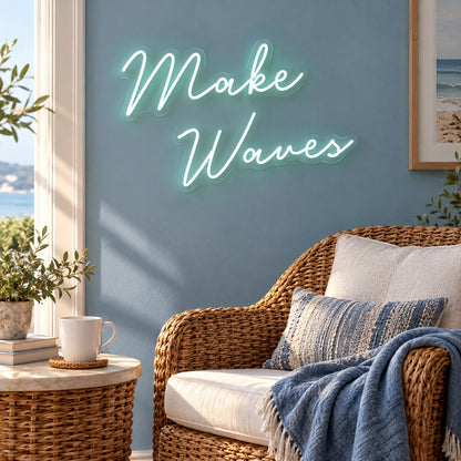 Make Waves LED Neon Sign - lifestyle view
