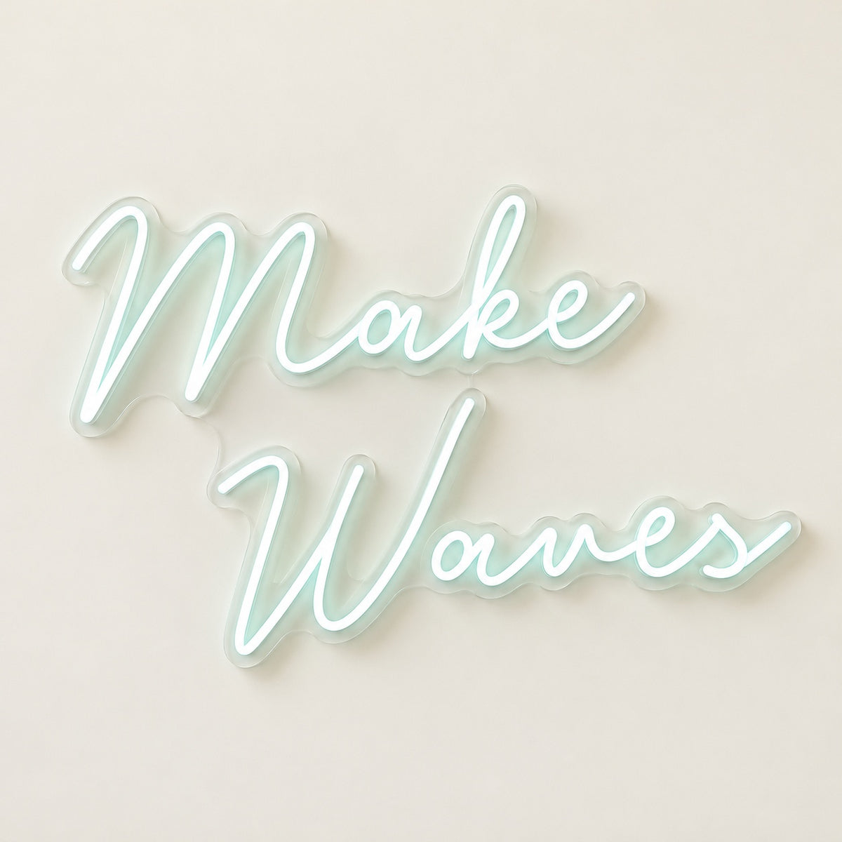 Make Waves LED Neon Sign - natural light view