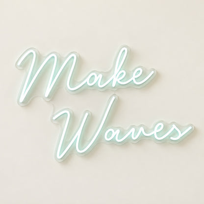 Make Waves LED Neon Sign - natural light view