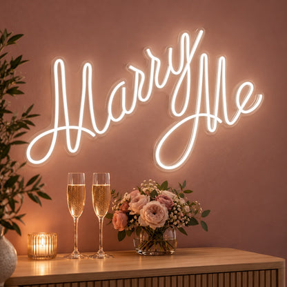 Marry Me LED Neon Sign - advertising view