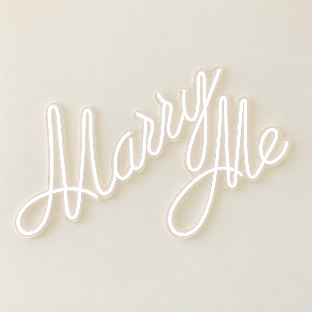 Marry Me LED Neon Sign - natural light view