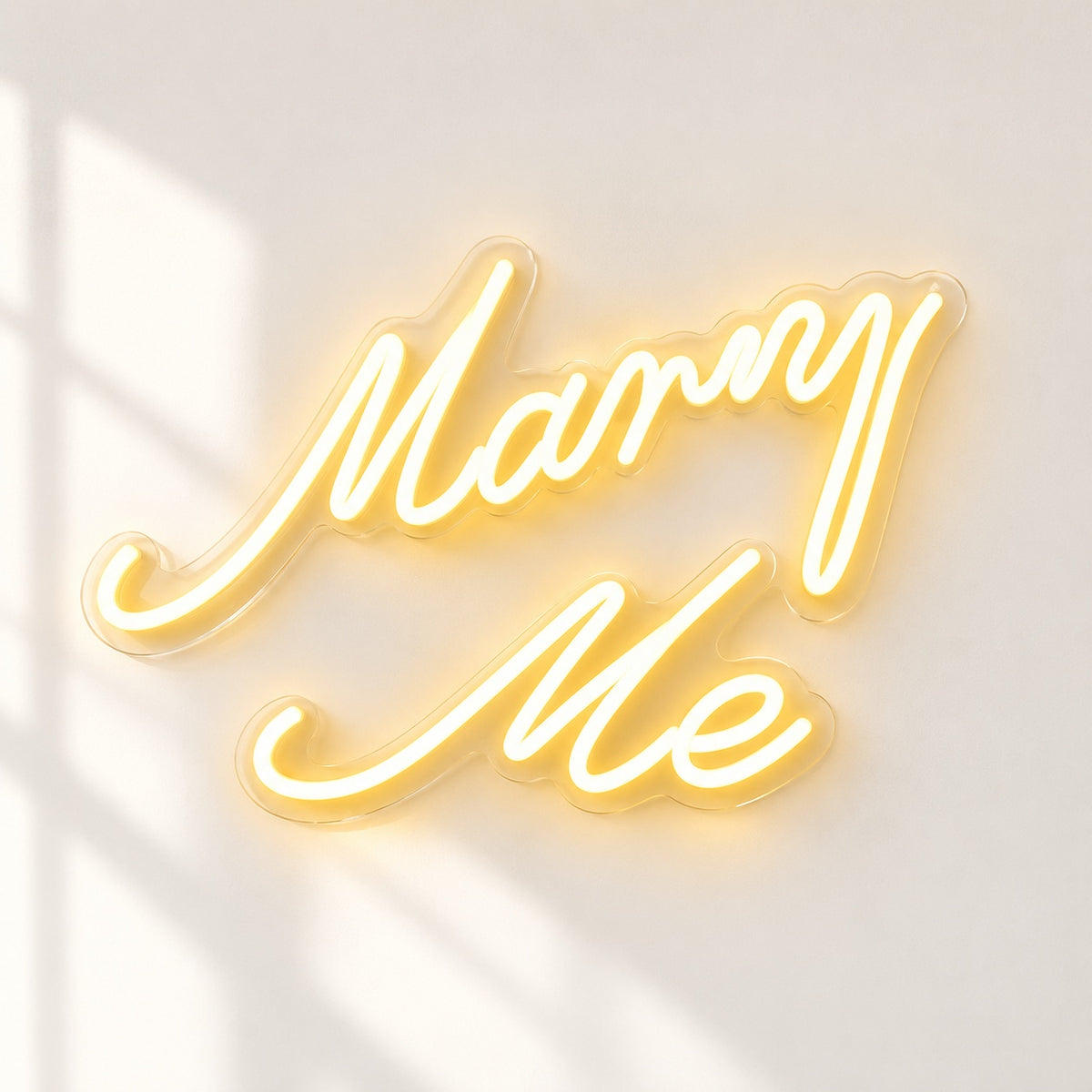 Marry Me LED Neon Sign - natural light view