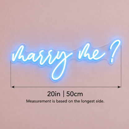 Marry Me LED Neon Sign - size guide