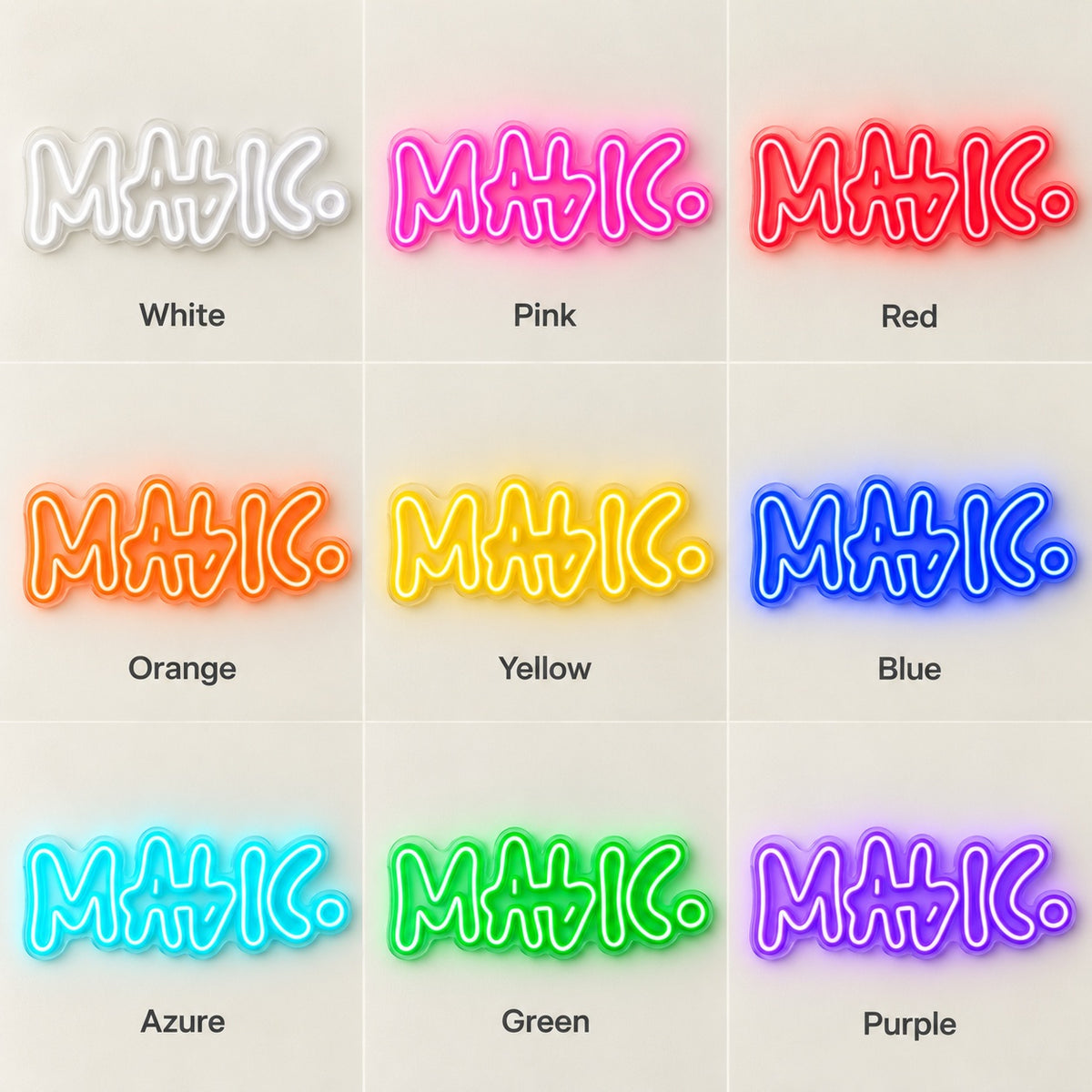 MHC LED Neon Sign - nine-color grid