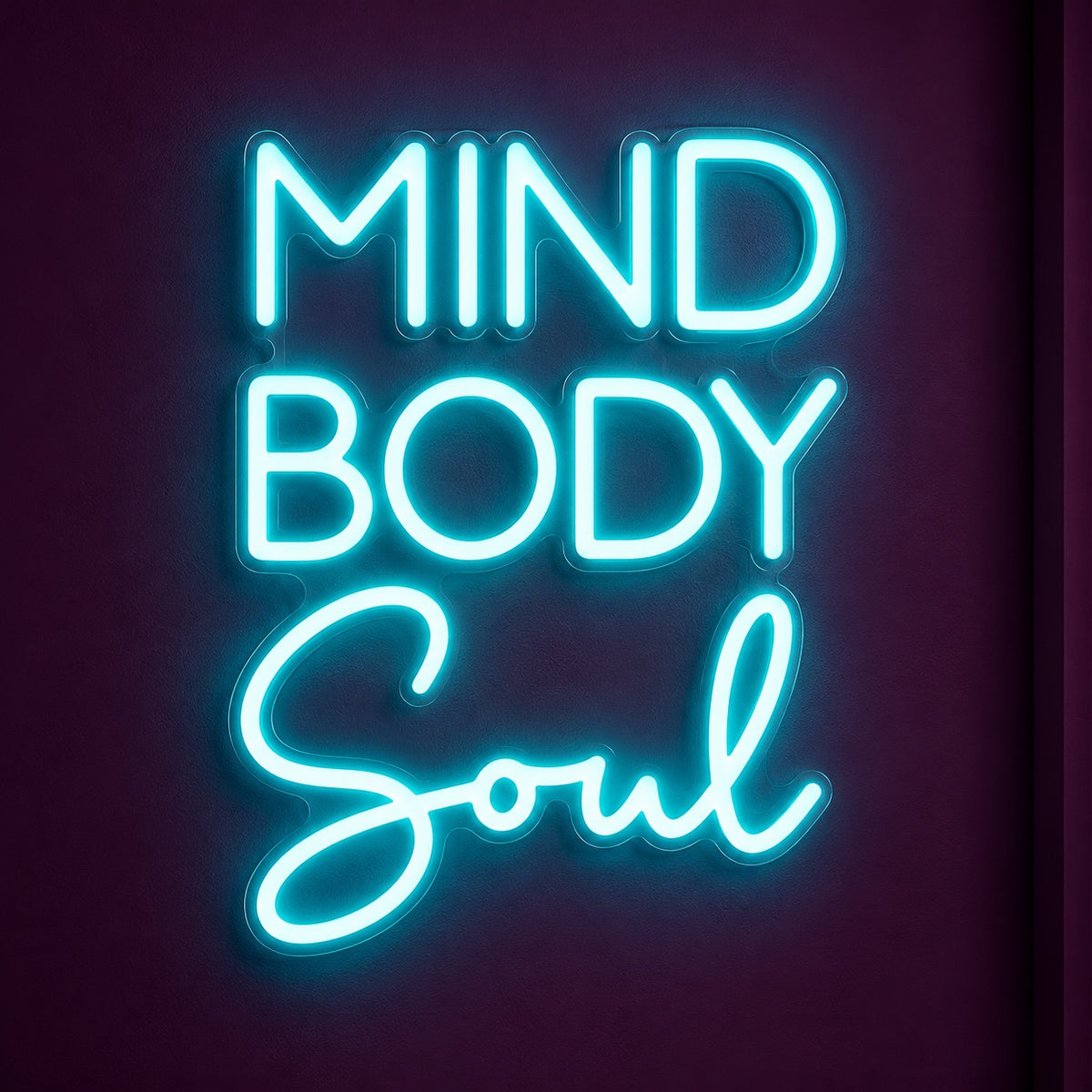 Mind Body Soul LED Neon Sign - product hero