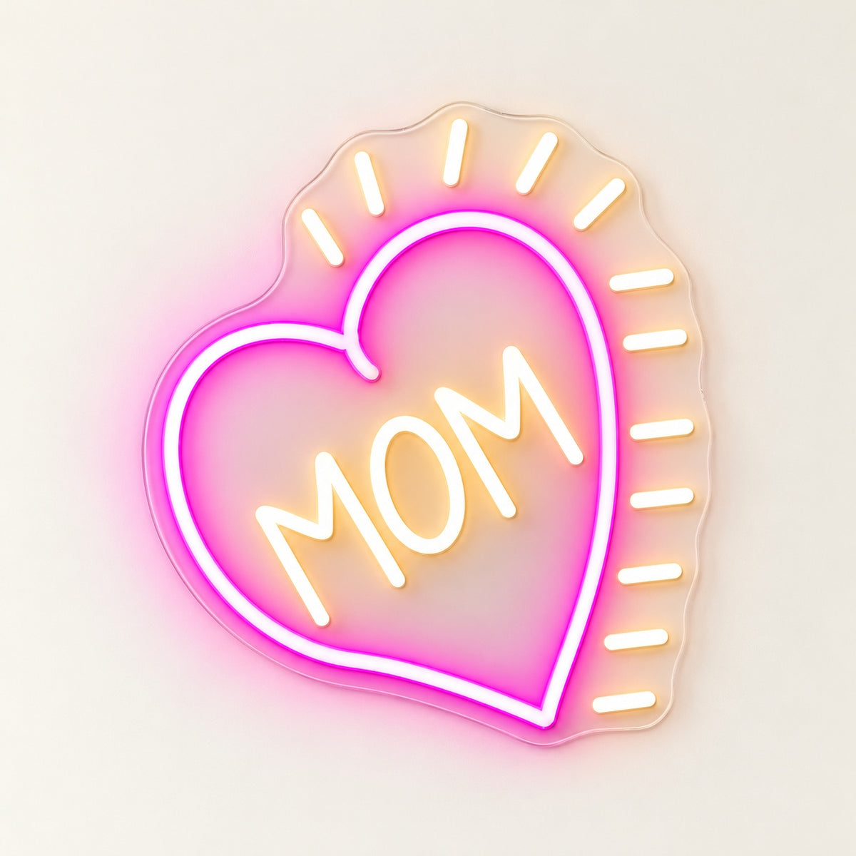 Mom LED Neon Sign - natural light view