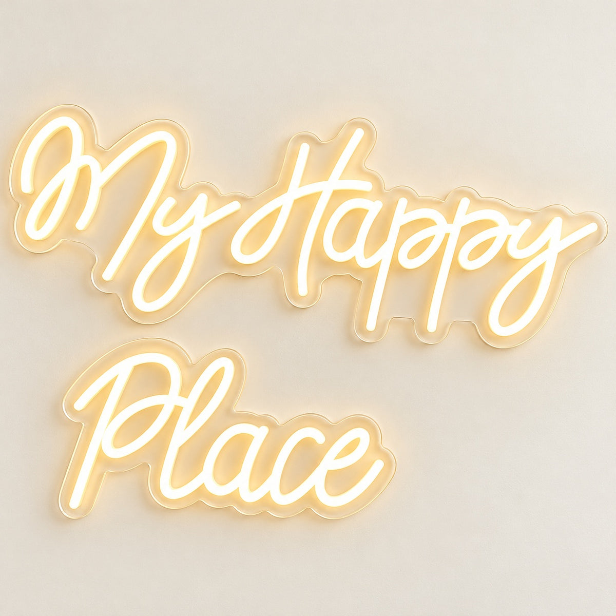 My Happy Place LED Neon Sign - natural light view