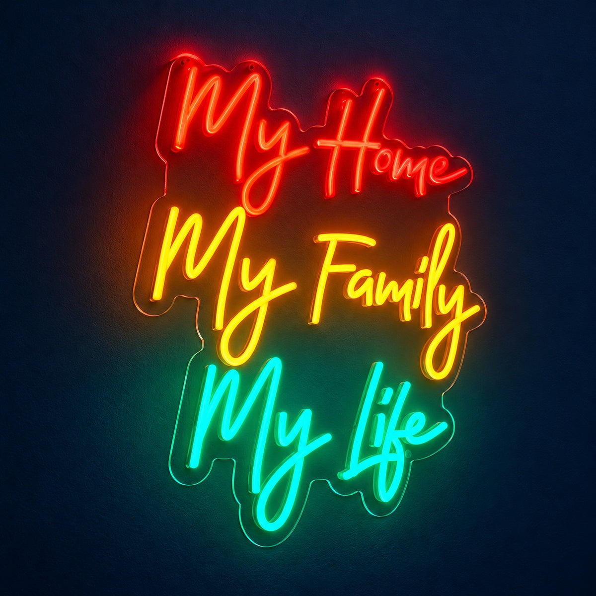 My Home My Family My Life LED Neon Sign - product hero