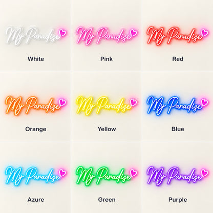 My Paradise LED Neon Sign - nine-color grid