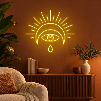 Mystic Eye Sun LED Neon Sign - advertising view