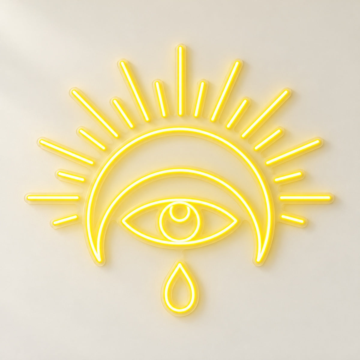 Mystic Eye Sun LED Neon Sign - natural light view