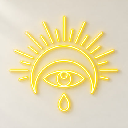 Mystic Eye Sun LED Neon Sign - natural light view