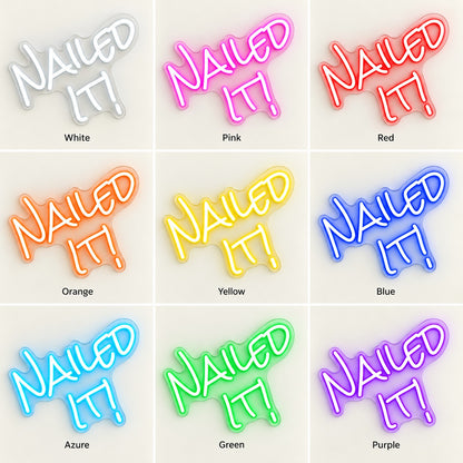 Nailed It LED Neon Sign - nine-color grid