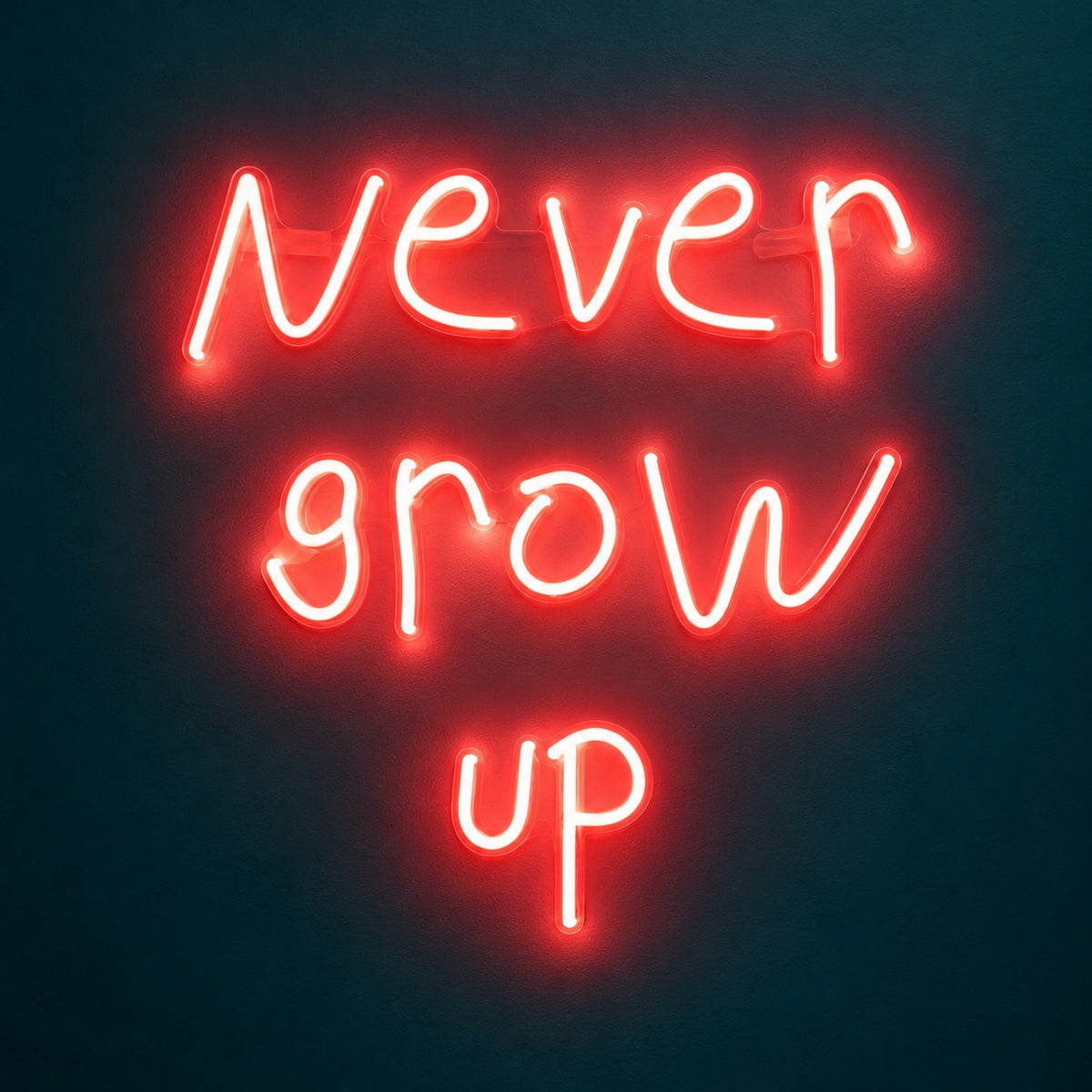 Never Grow Up LED Neon Sign - product hero