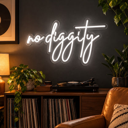 No Diggity LED Neon Sign - advertising view