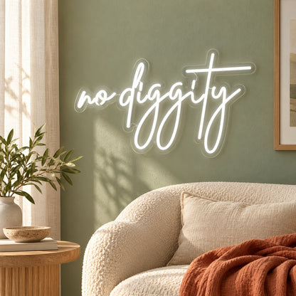 No Diggity LED Neon Sign - lifestyle view
