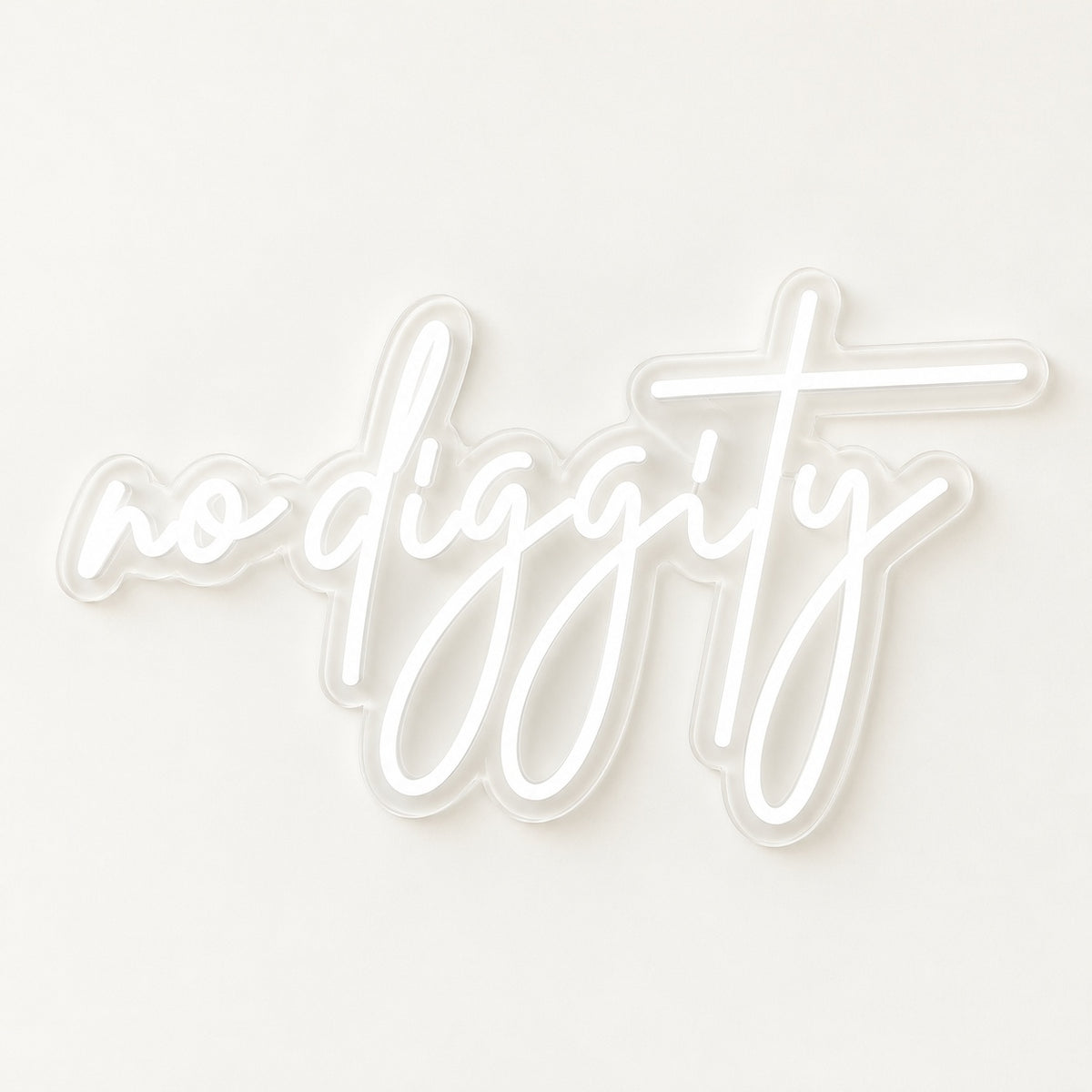 No Diggity LED Neon Sign - natural light view