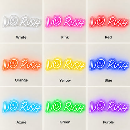 No Rush LED Neon Sign - nine-color grid