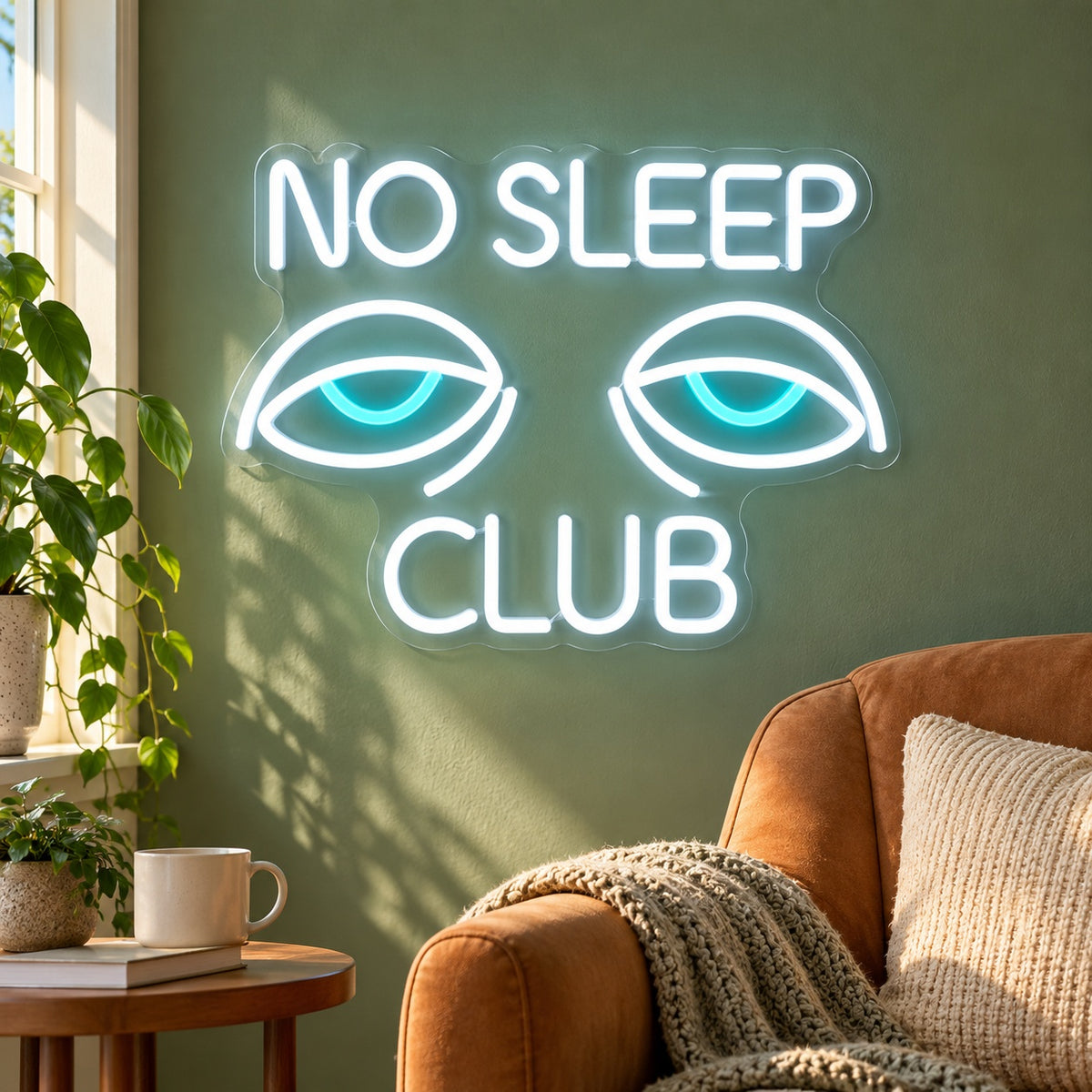 No Sleep Club LED Neon Sign - lifestyle view
