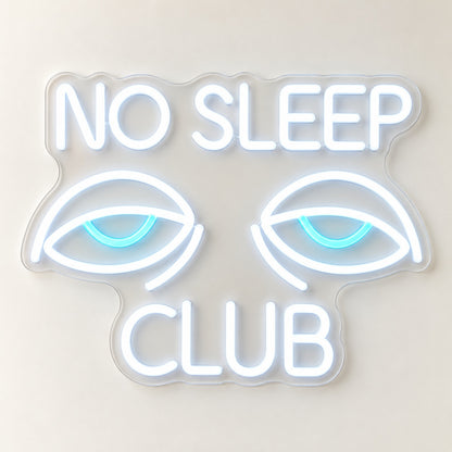 No Sleep Club LED Neon Sign - natural light view
