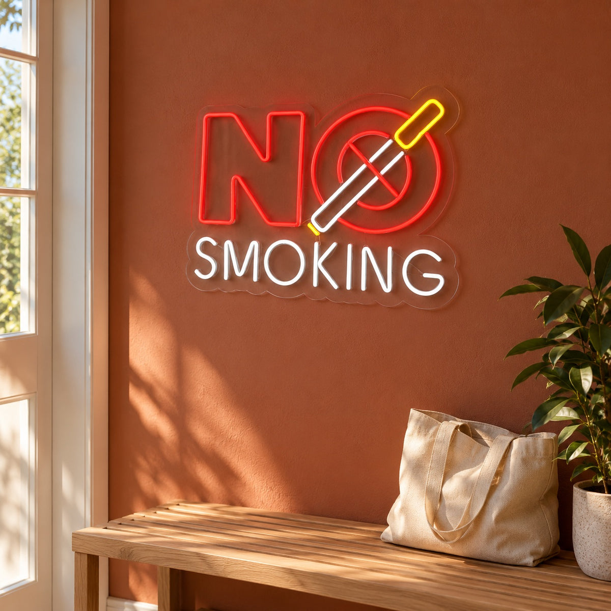 No Smoking LED Neon Sign - lifestyle view