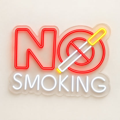 No Smoking LED Neon Sign - natural light view