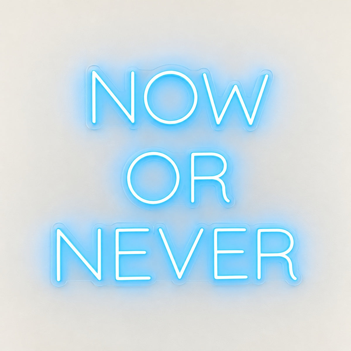 Now Or Never LED Neon Sign - natural light view