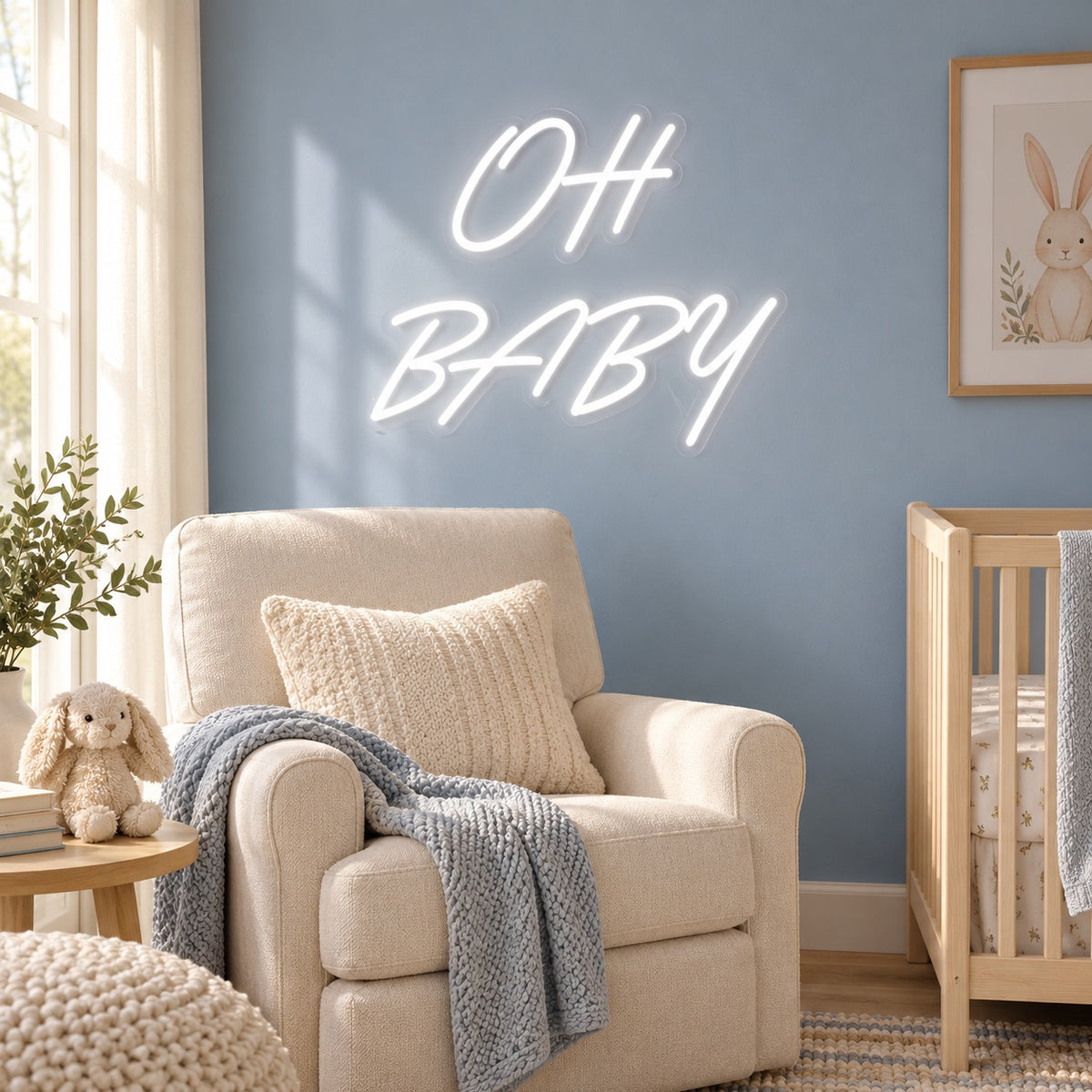 Oh Baby LED Neon Sign - lifestyle view