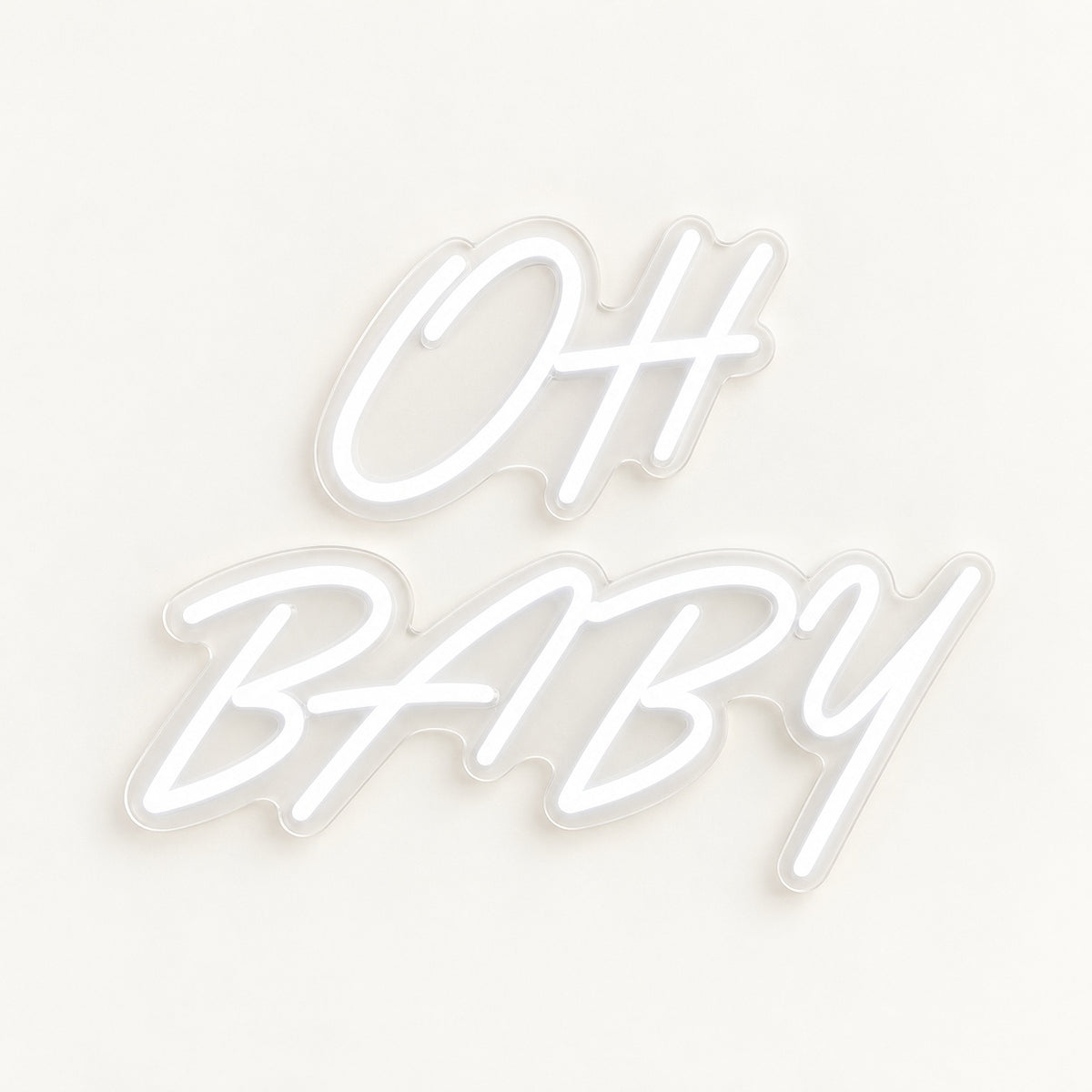 Oh Baby LED Neon Sign - natural light view