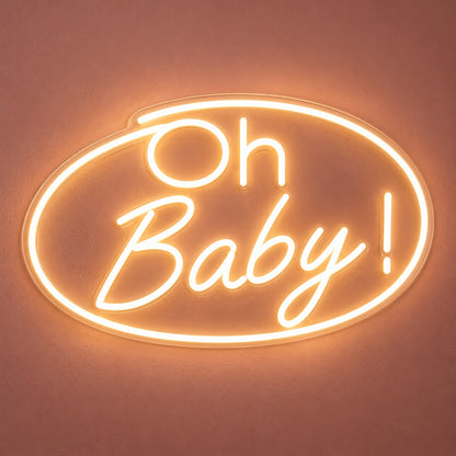 Oh Baby LED Neon Sign - product hero