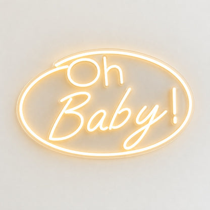 Oh Baby LED Neon Sign - natural light view