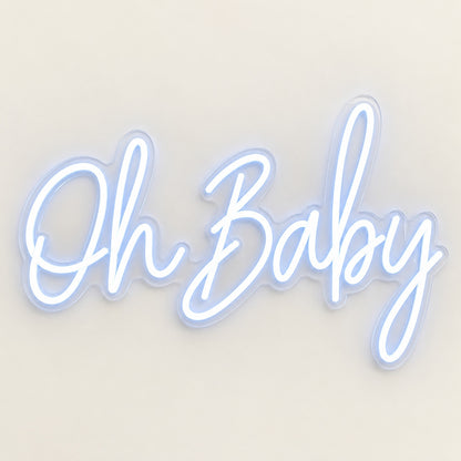 Oh Baby LED Neon Sign - natural light view