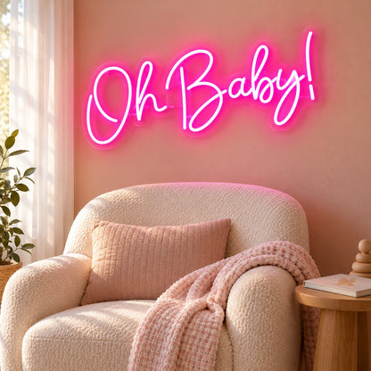 Oh Baby! LED Neon Sign - lifestyle view