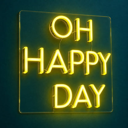 Oh Happy Day LED Neon Sign - product hero
