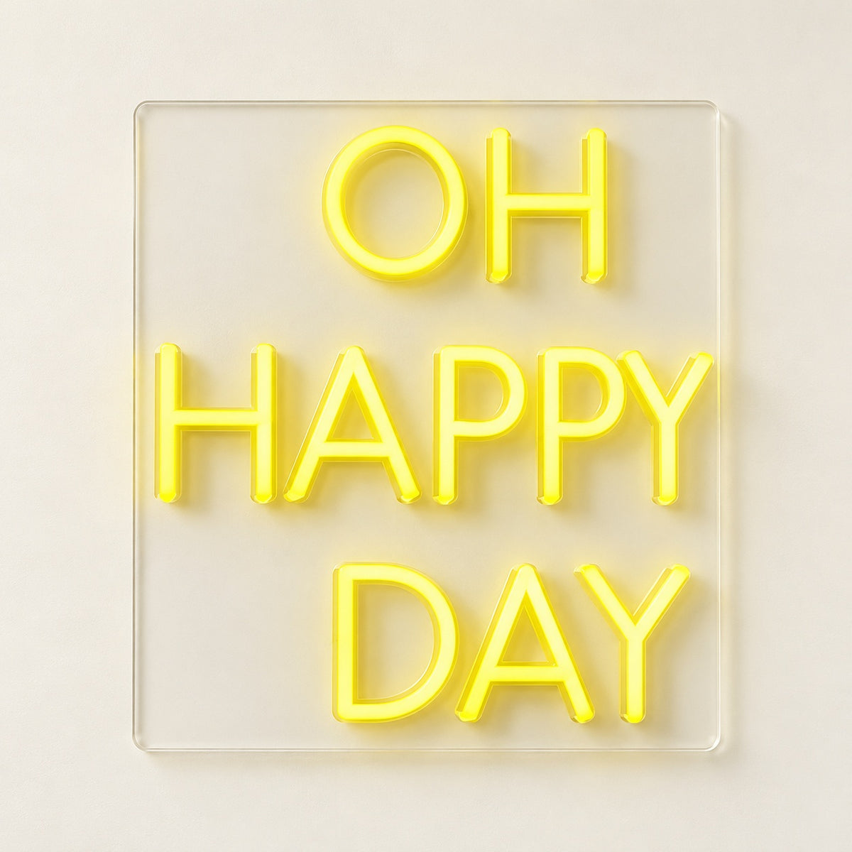 Oh Happy Day LED Neon Sign - natural light view
