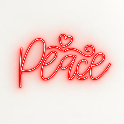 Peace LED Neon Sign - natural light view