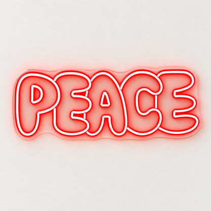 Peace LED Neon Sign - natural light view