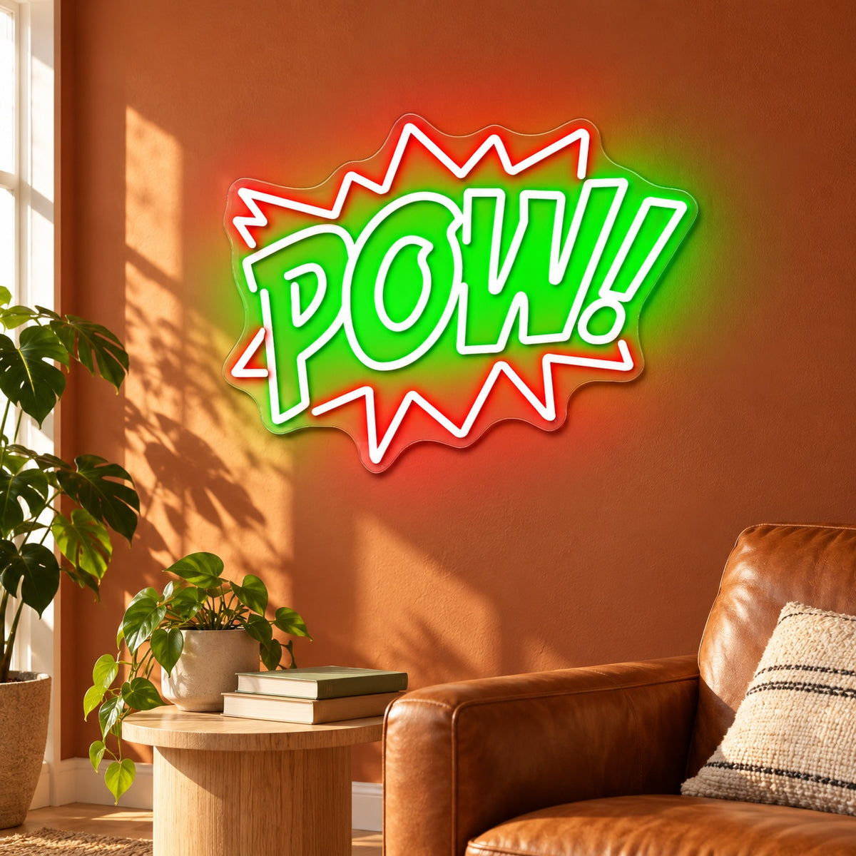 Pow LED Neon Sign - lifestyle view