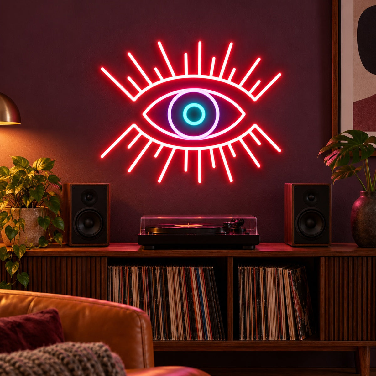 Radiant Eye LED Neon Sign - advertising view