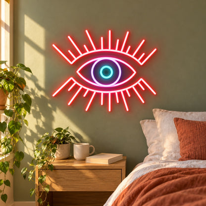Radiant Eye LED Neon Sign - lifestyle view