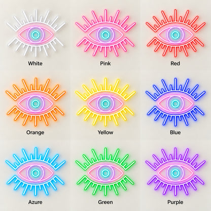 Radiant Eye LED Neon Sign - nine-color grid