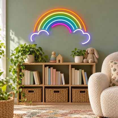 Rainbow Clouds LED Neon Sign - lifestyle view