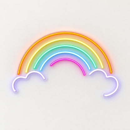 Rainbow Clouds LED Neon Sign - natural light view