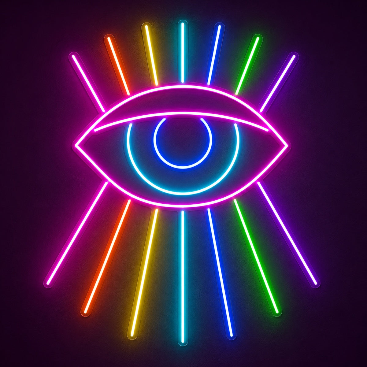 Rainbow Eye LED Neon Sign - product hero
