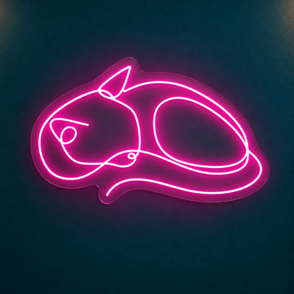 Sleeping Cat LED Neon Sign - product hero