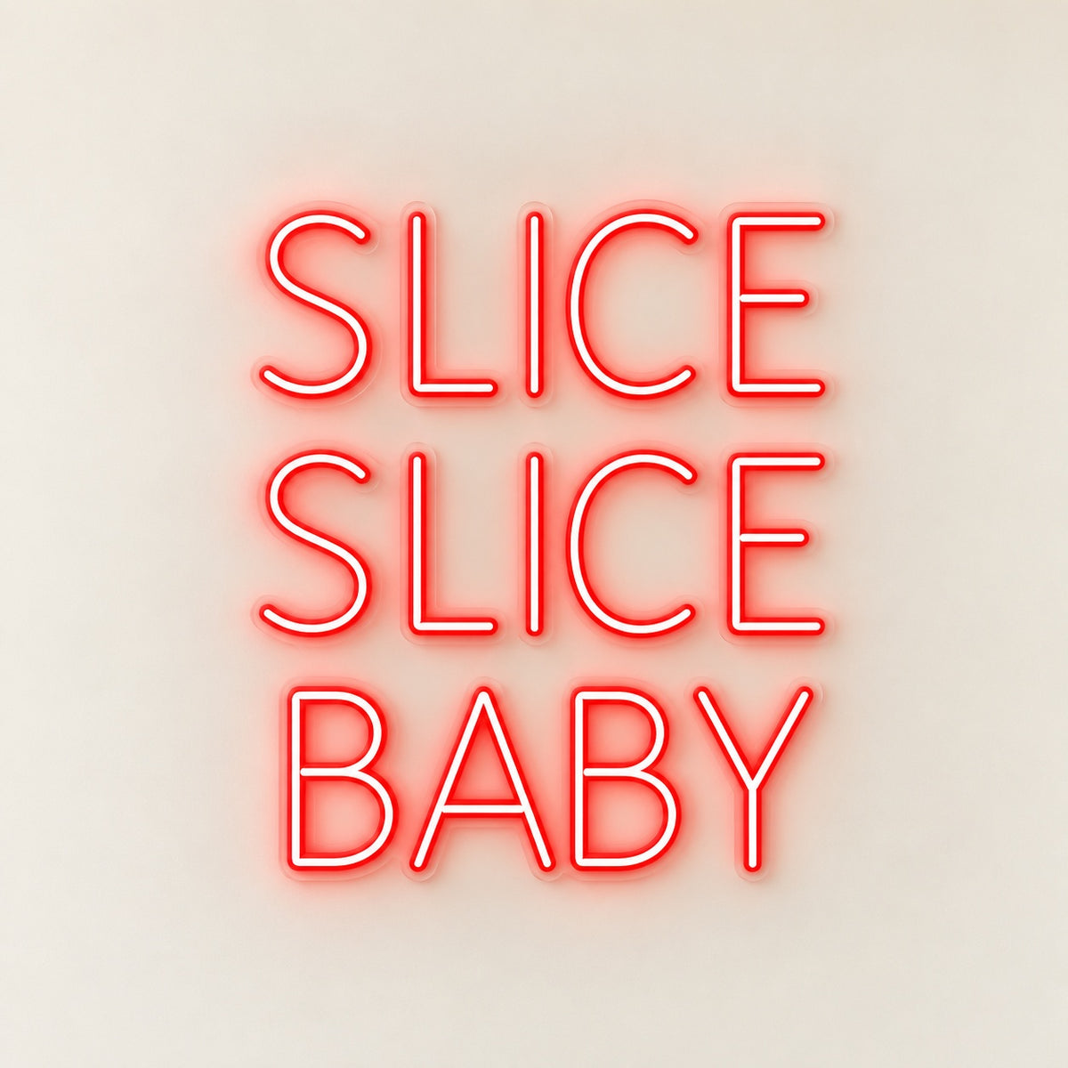 Slice Slice Baby LED Neon Sign - natural light view